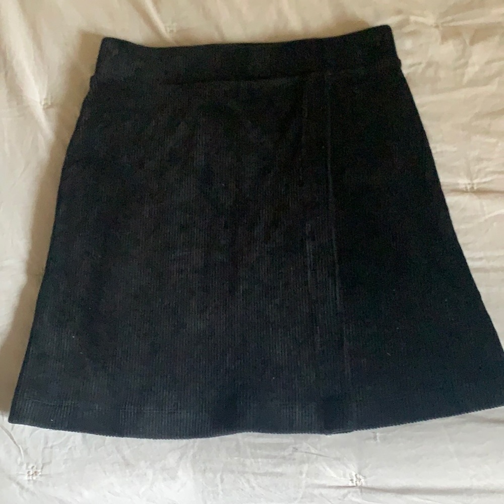 Velvet mini skirt